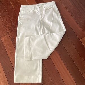 Wide Leg White Crop Jeans